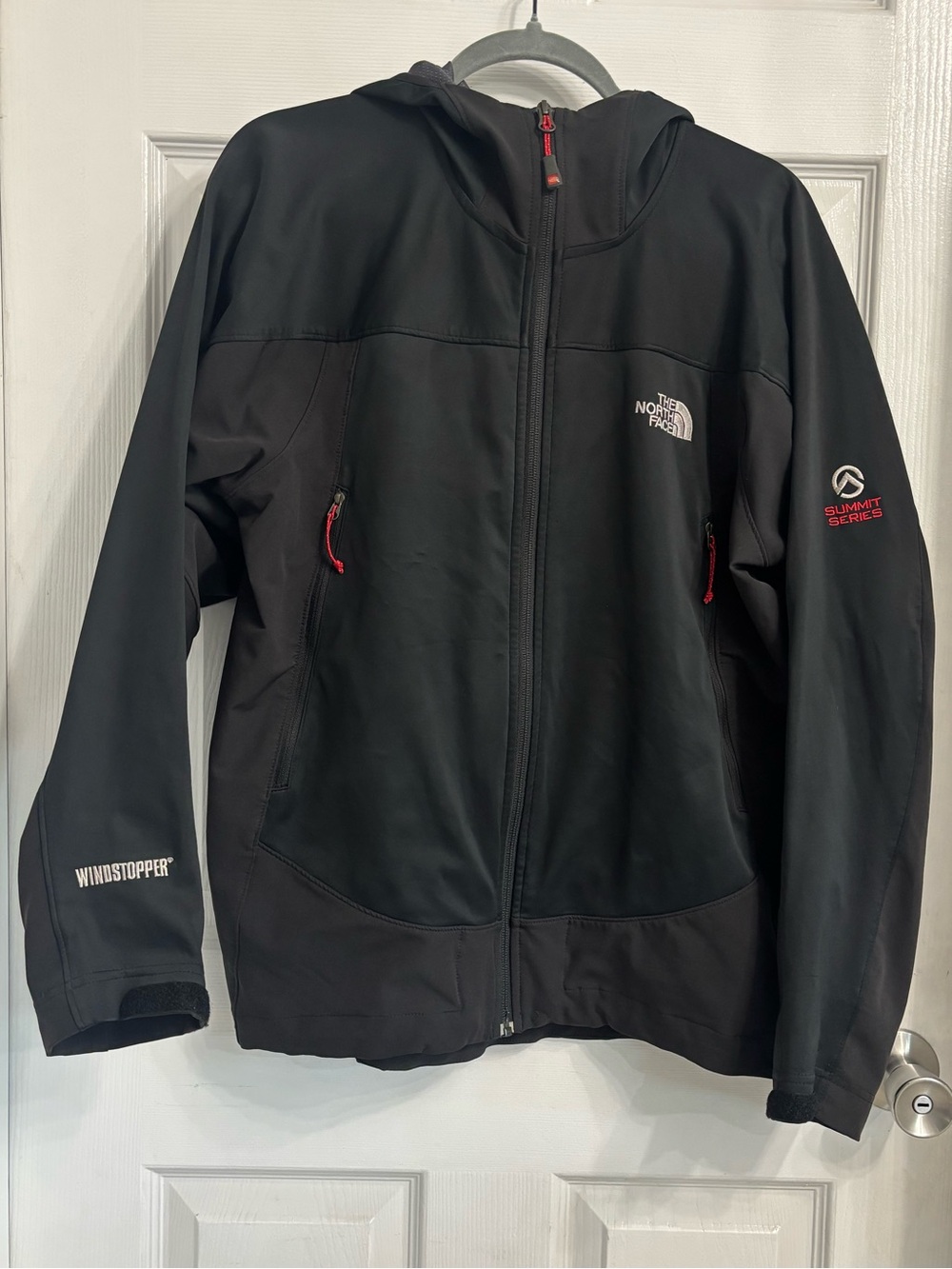 The North Face Men’s Summit Series Black Windstopper Hooded Performance Jacket S